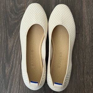 Rothy's Ivory Knit Ballet Flats